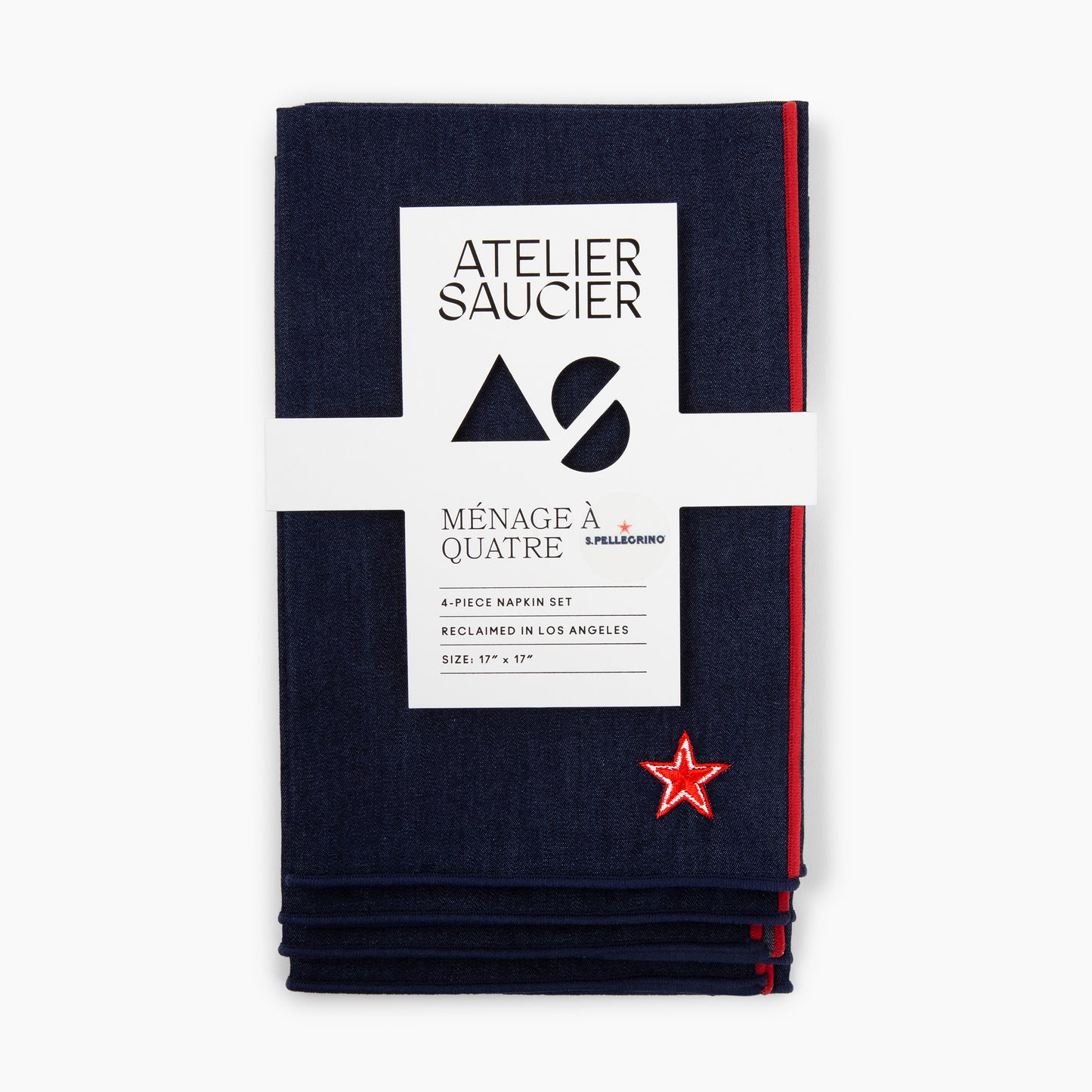 Atelier Saucier® x S.Pellegrino Dinner Napkin Set (4)